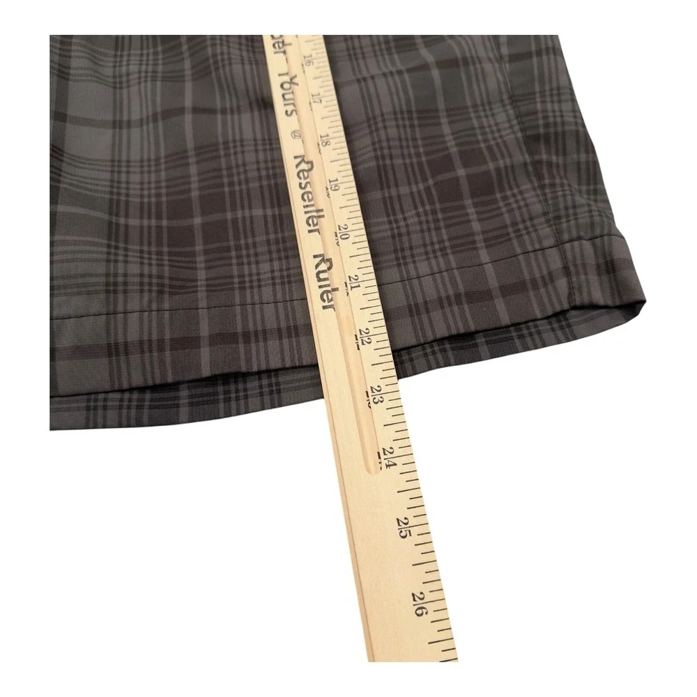 Nike Golf Shorts Men 38 Grey Plaid Tour Performance Dri-FIT Activewear